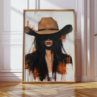 The Silent Outlaw – Western Cowgirl Canvas Art