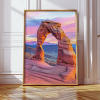 Delicate Arch at Dusk in Painted Sky