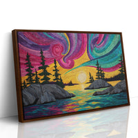 Northern Lights Paint Summer Waters