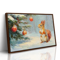 Winter Squirrel Discovers Christmas Magic