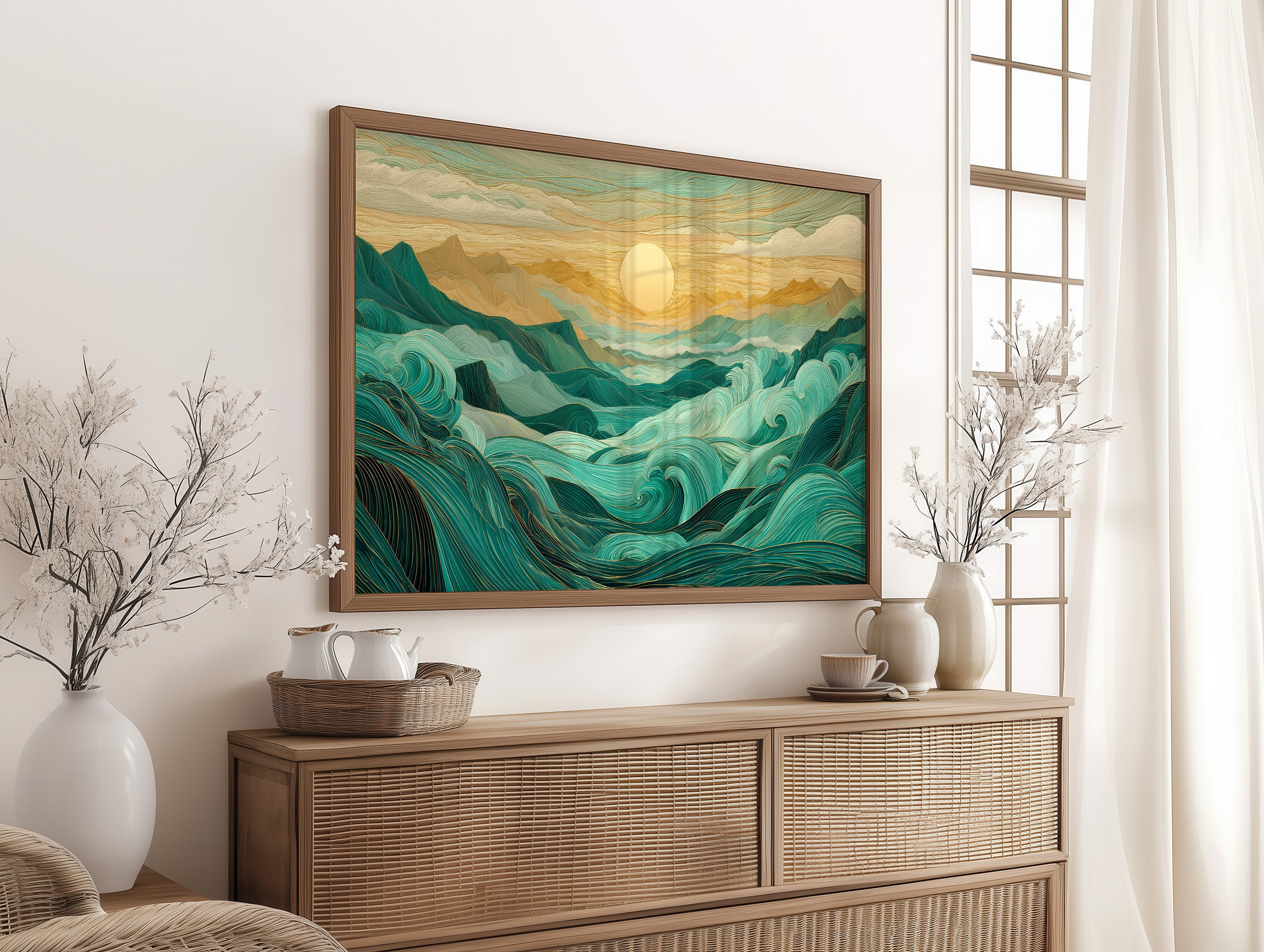 Ocean Mountains Dance At Dawn