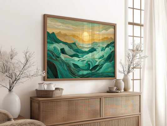 Ocean Mountains Dance At Dawn