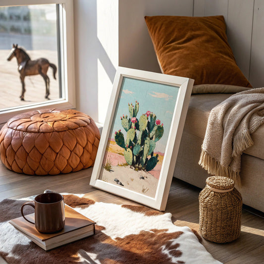 Cacti Bloom in Desert Light