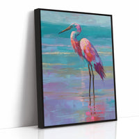 Flamingo Whispers Against Teal Tides