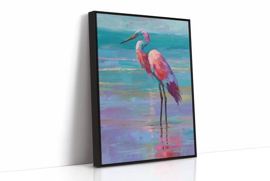 Flamingo Whispers Against Teal Tides