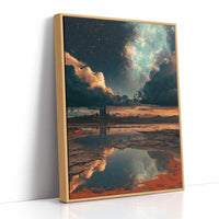 Nebula Sky Over Desert Salt Flats
