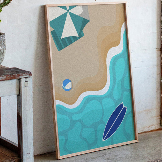 Beach Ball Plays With Turquoise Tides