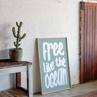Seafoam Letters Spark Wild Freedom