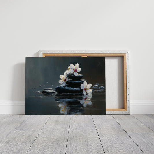 Cherry Blossoms Find Stillness Below