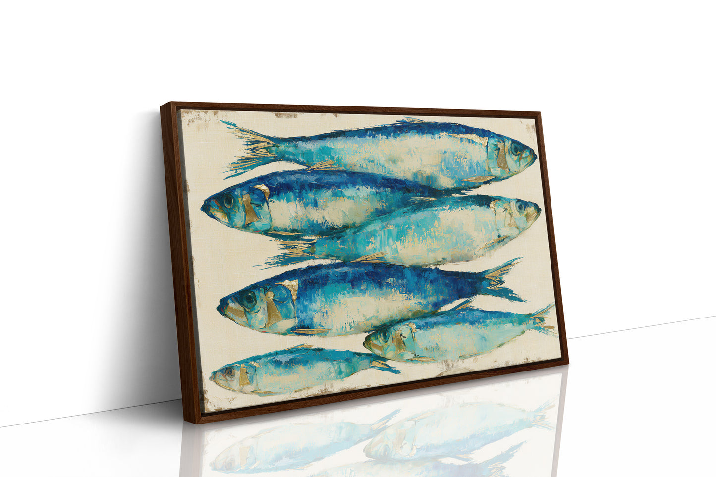 Bold Sardines in Cobalt & Gold