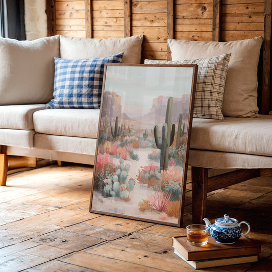 Saguaros Paint Their Desert Garden