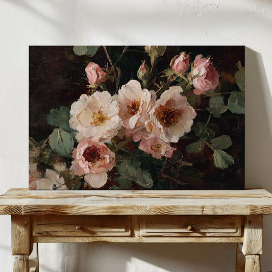 Blush Petals Dance In Lamplight