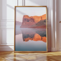 Desert Cliffs Reflected in Morning Mist