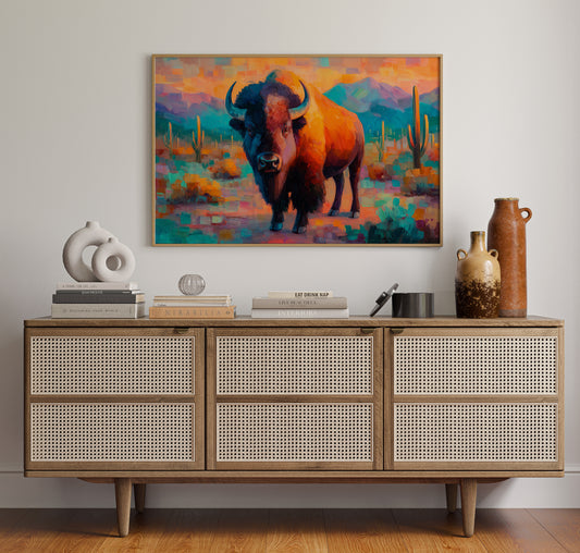 Sunset Bison Claims Desert Thunder