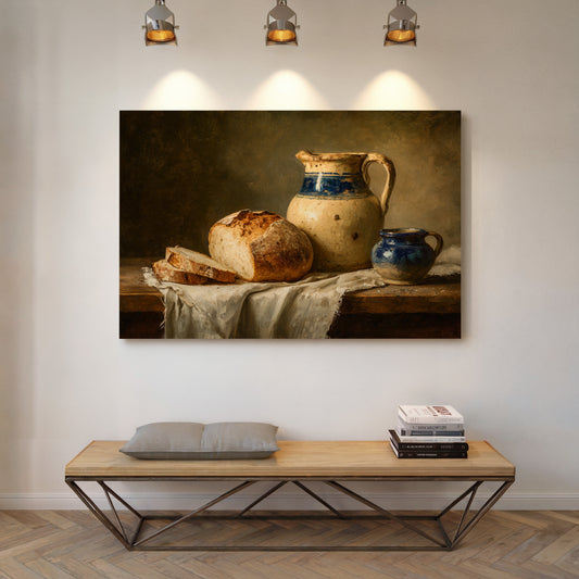 Harvest's Bounty on Rustic Table