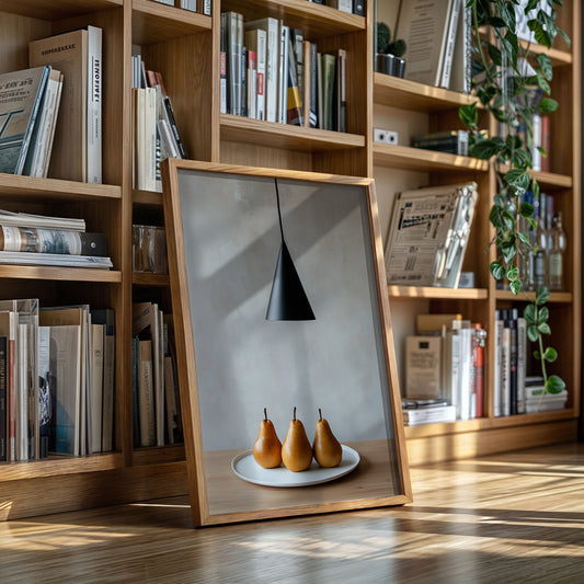 Three Pears Under Modern Light