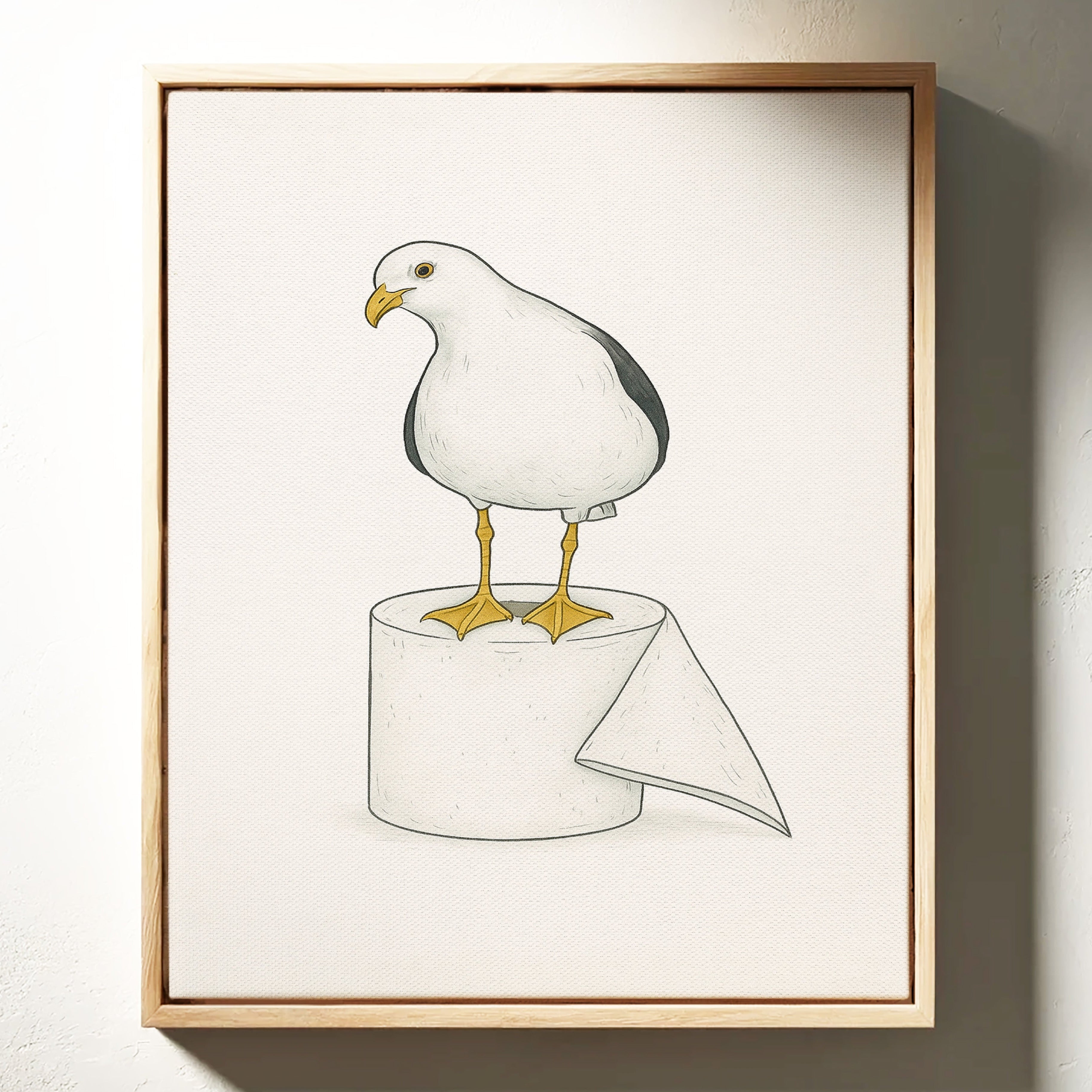 Seagull on a Toilet Roll