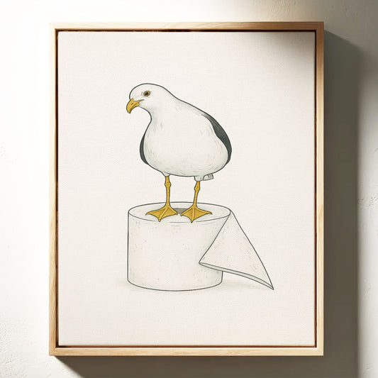 Seagull on a Toilet Roll