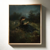 Twilight Reading in the Wild Meadow