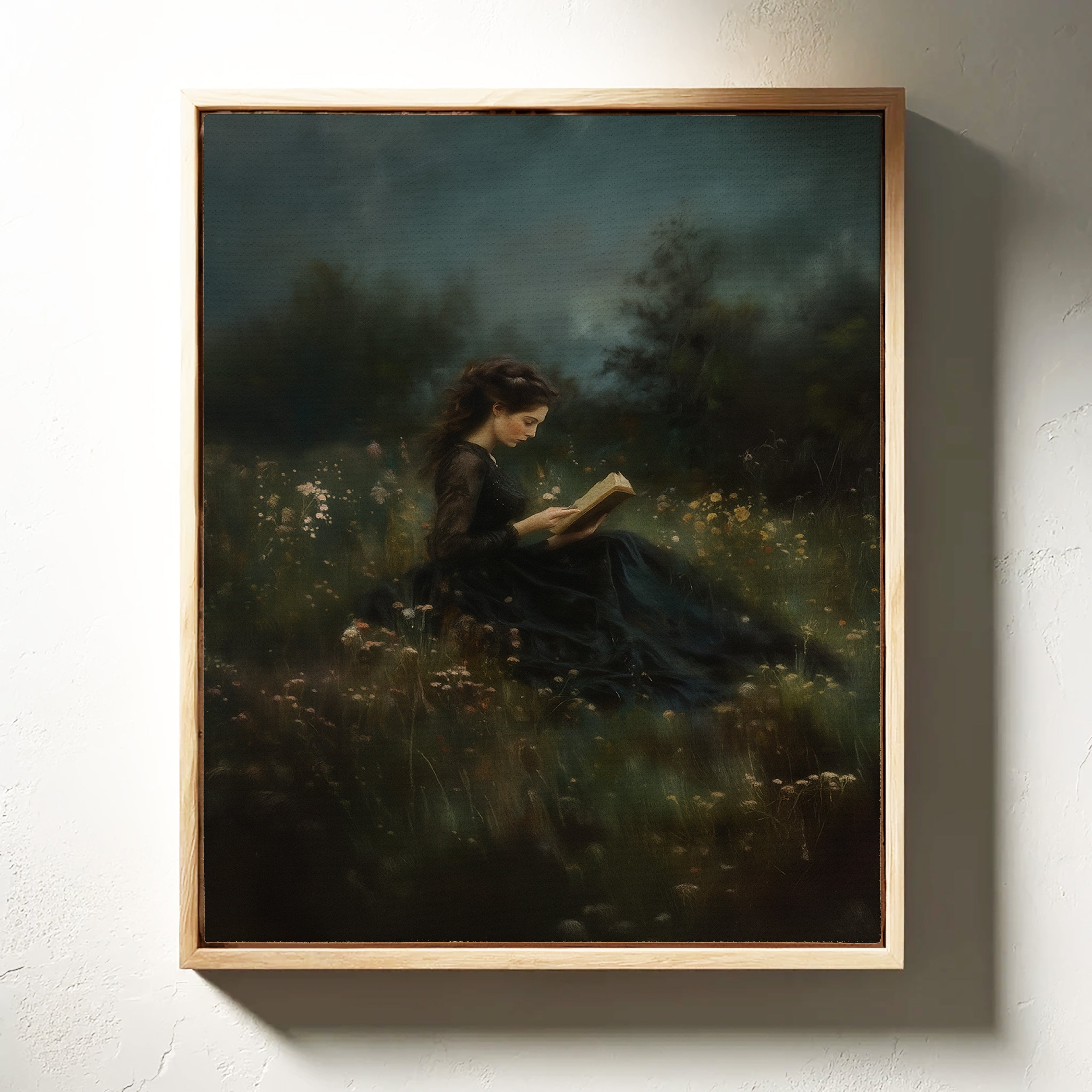 Twilight Reading in the Wild Meadow