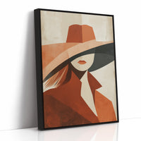Terracotta Silhouette in Wide-Brimmed Shadow