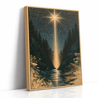 Guiding Star Over Forest Stream