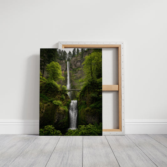 Majestic Waterfall Amidst Lush Greenery