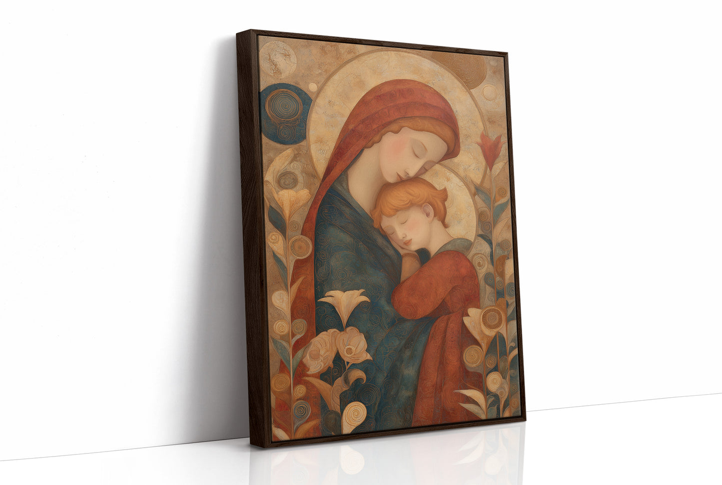Eternal Embrace Among Celestial Blooms