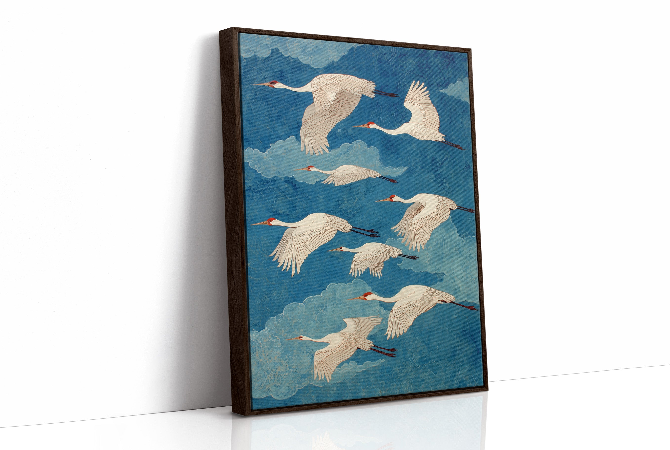 Eight Cranes and a Blue Forever