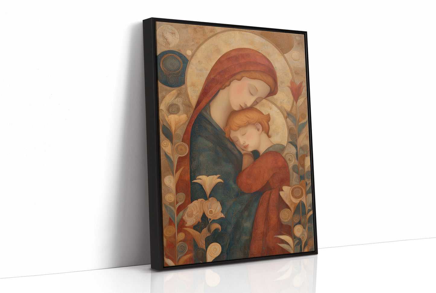 Eternal Embrace Among Celestial Blooms