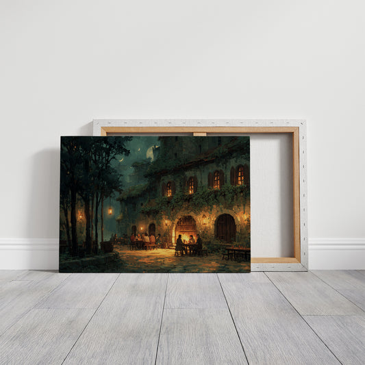 Tuscan Evening Under Crescent Light