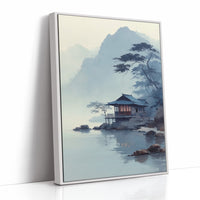 Misty Lake House Finds Morning Peace