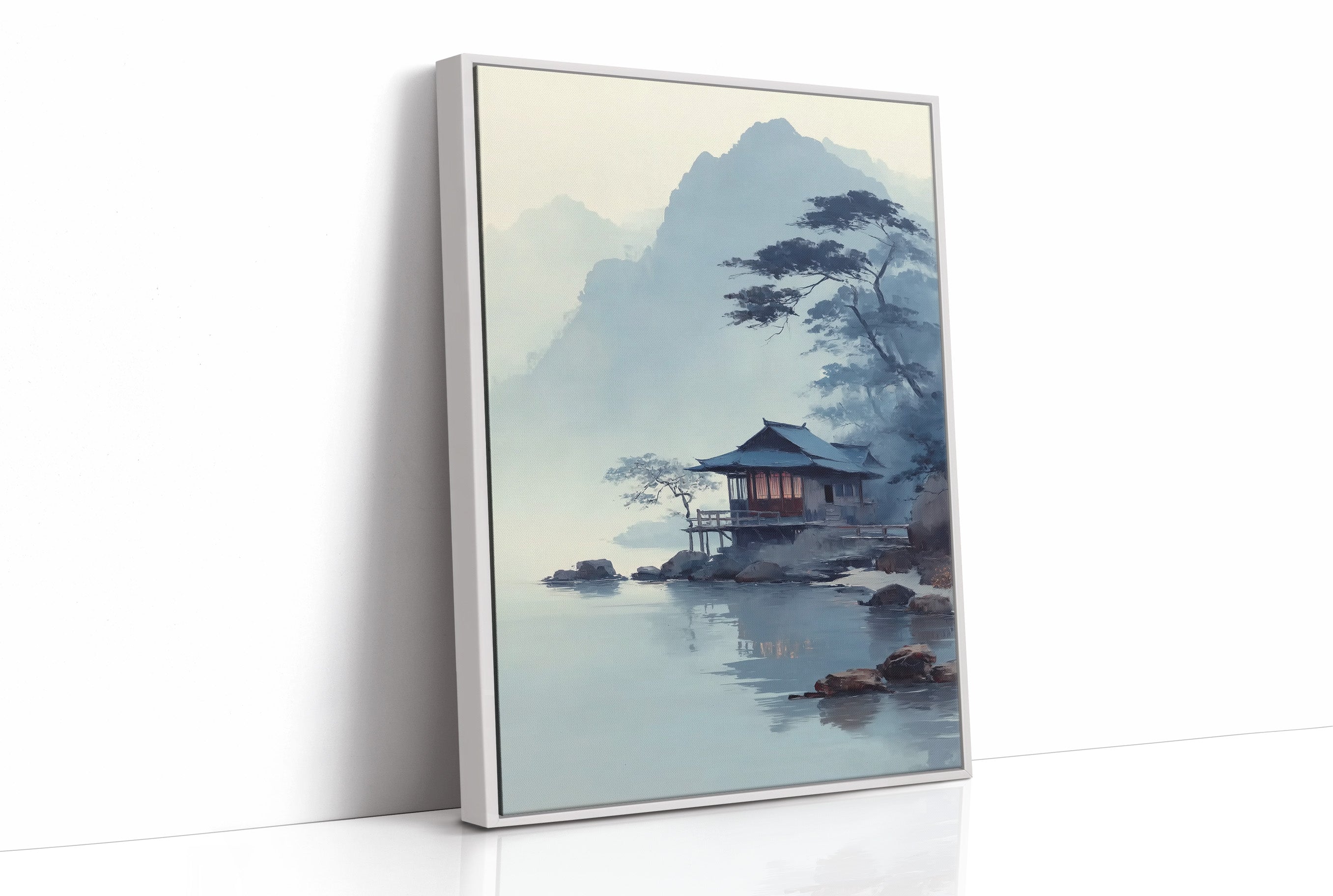 Misty Lake House Finds Morning Peace