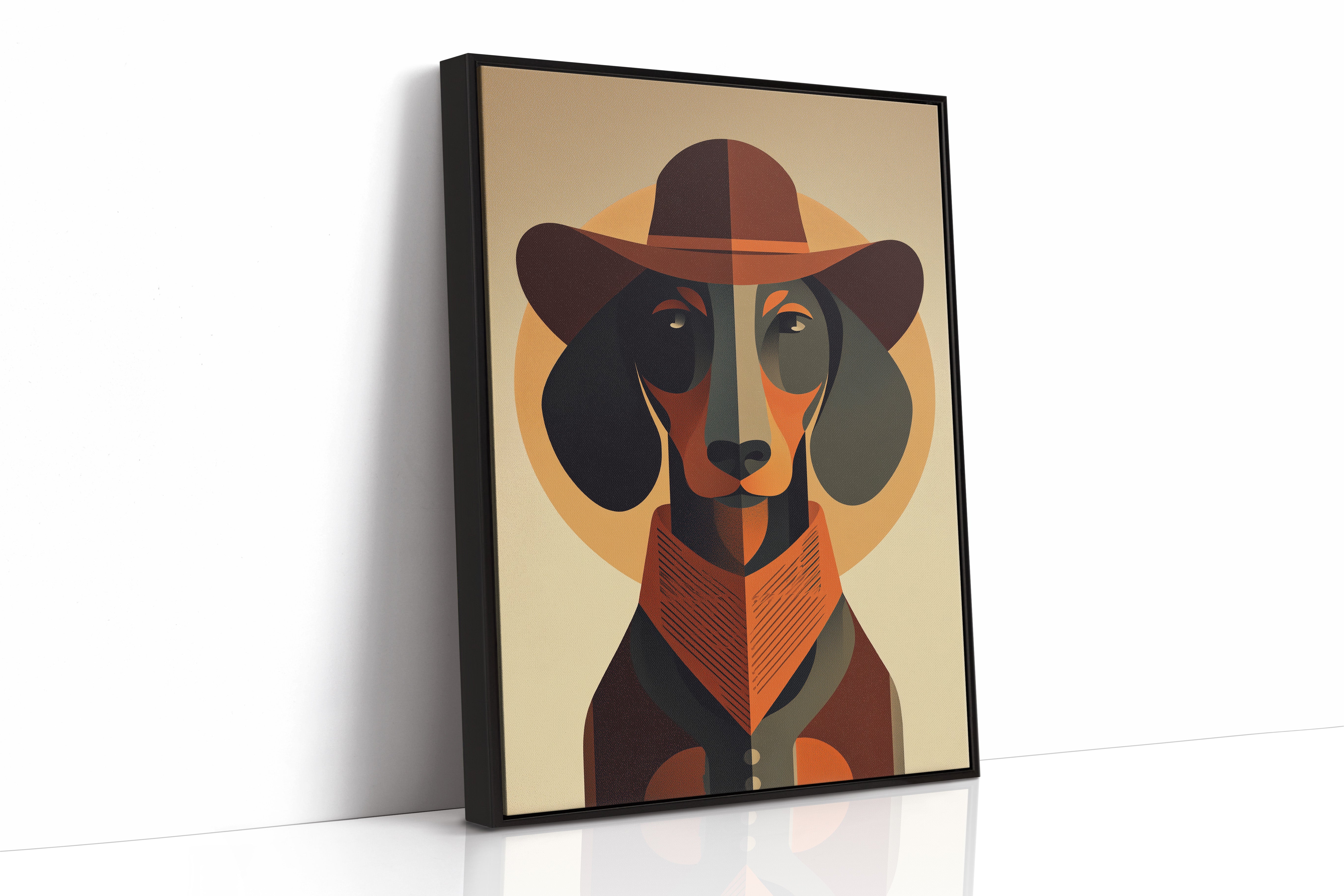 Western Hound's Geometric Portrait