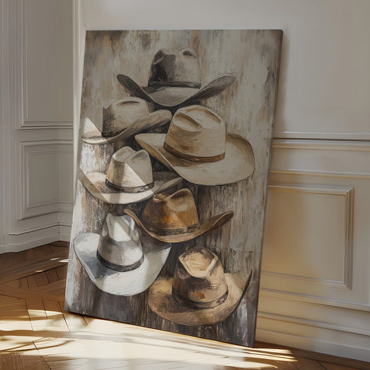 Rustic Cowboy Hats – Western Farmhouse Wall Art