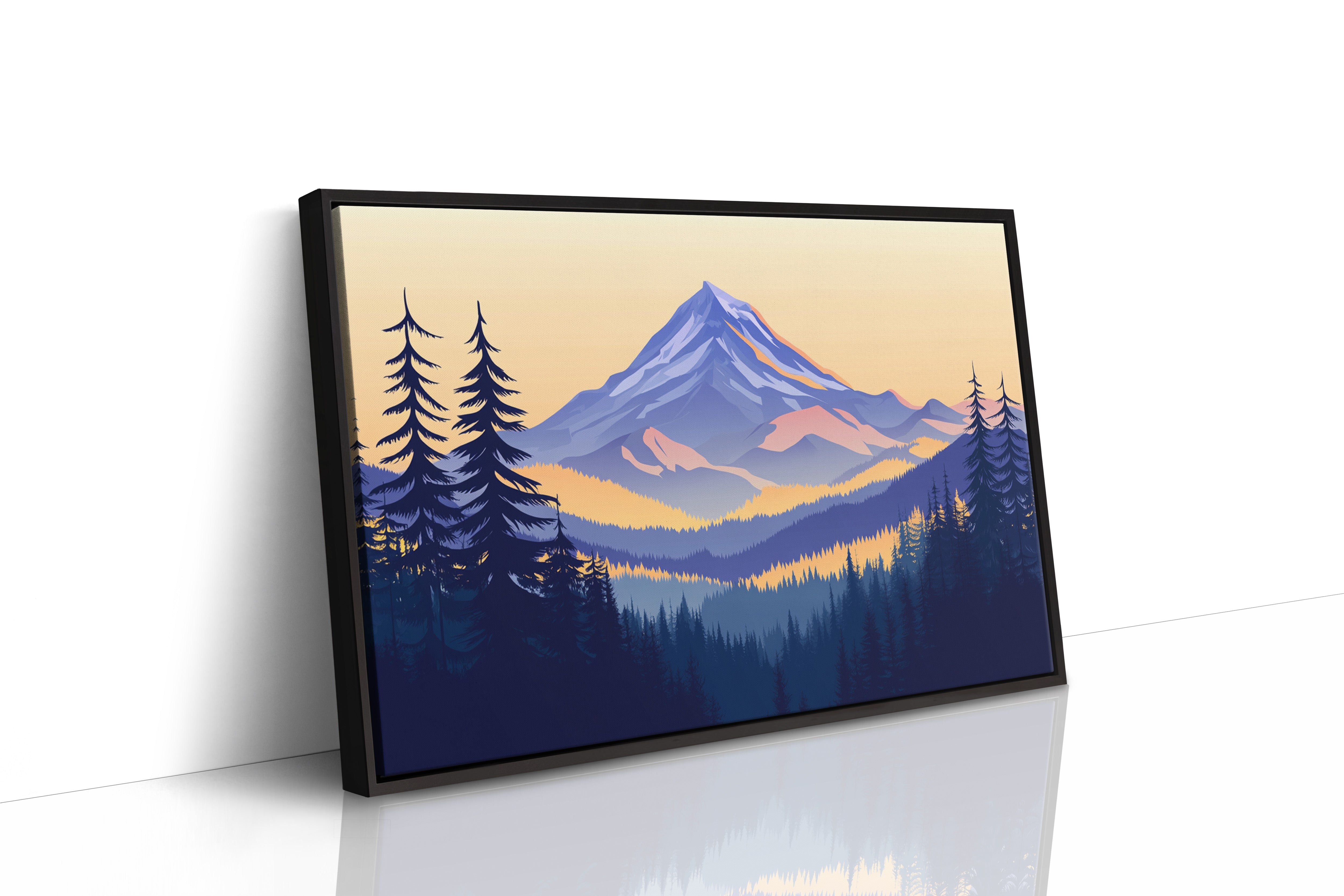 Alpine Gold Bathes Mountain Peaks