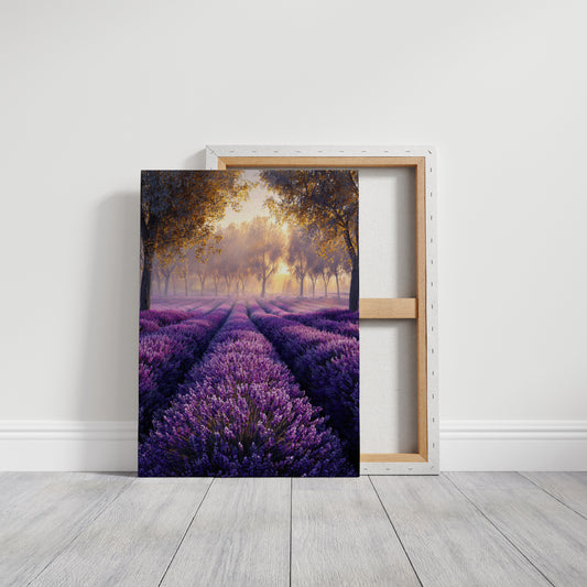 Lavender Fields in Golden Light