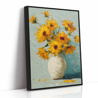 Sunburst Sunflowers in Palette Knife Texture