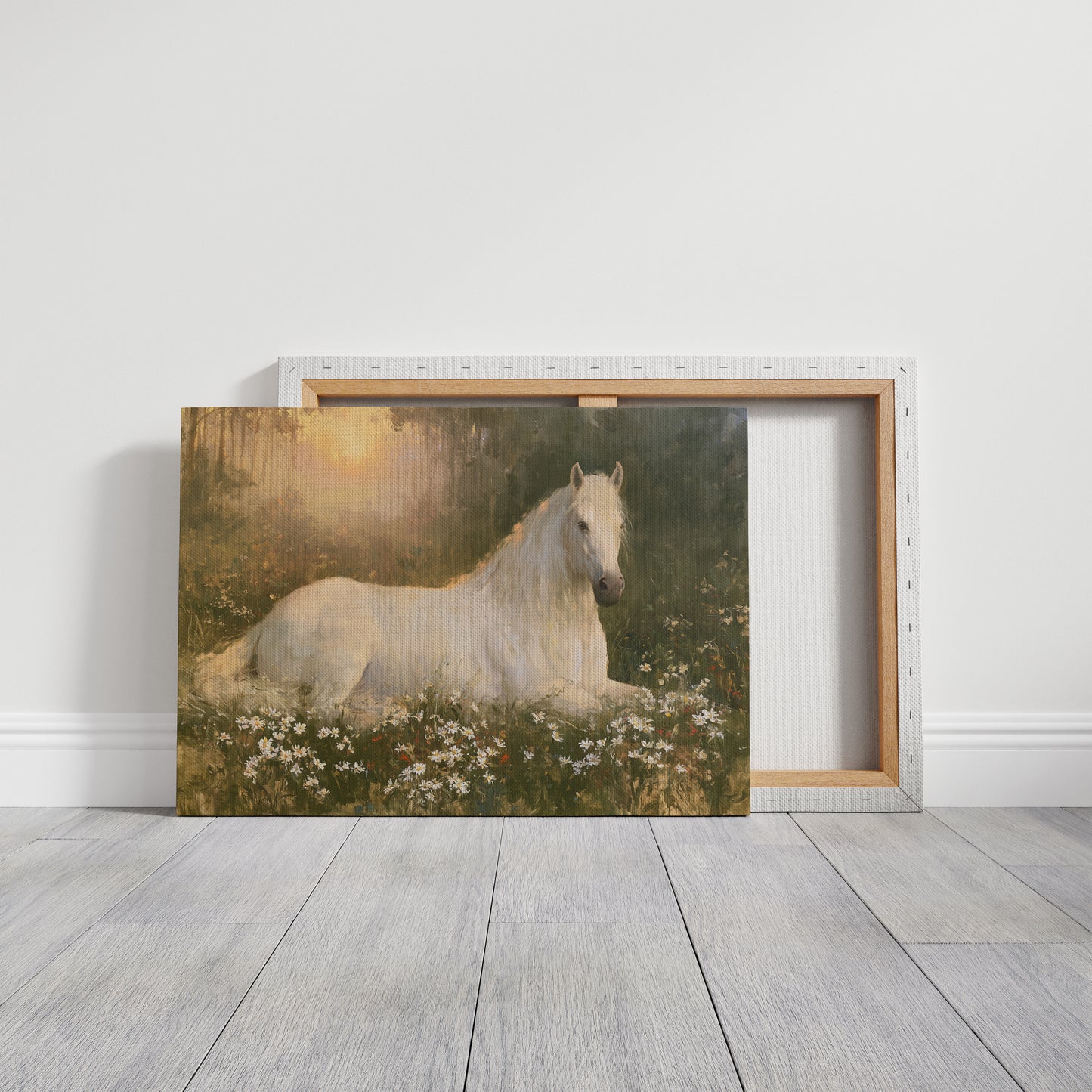 Daisies And A Quiet Horse