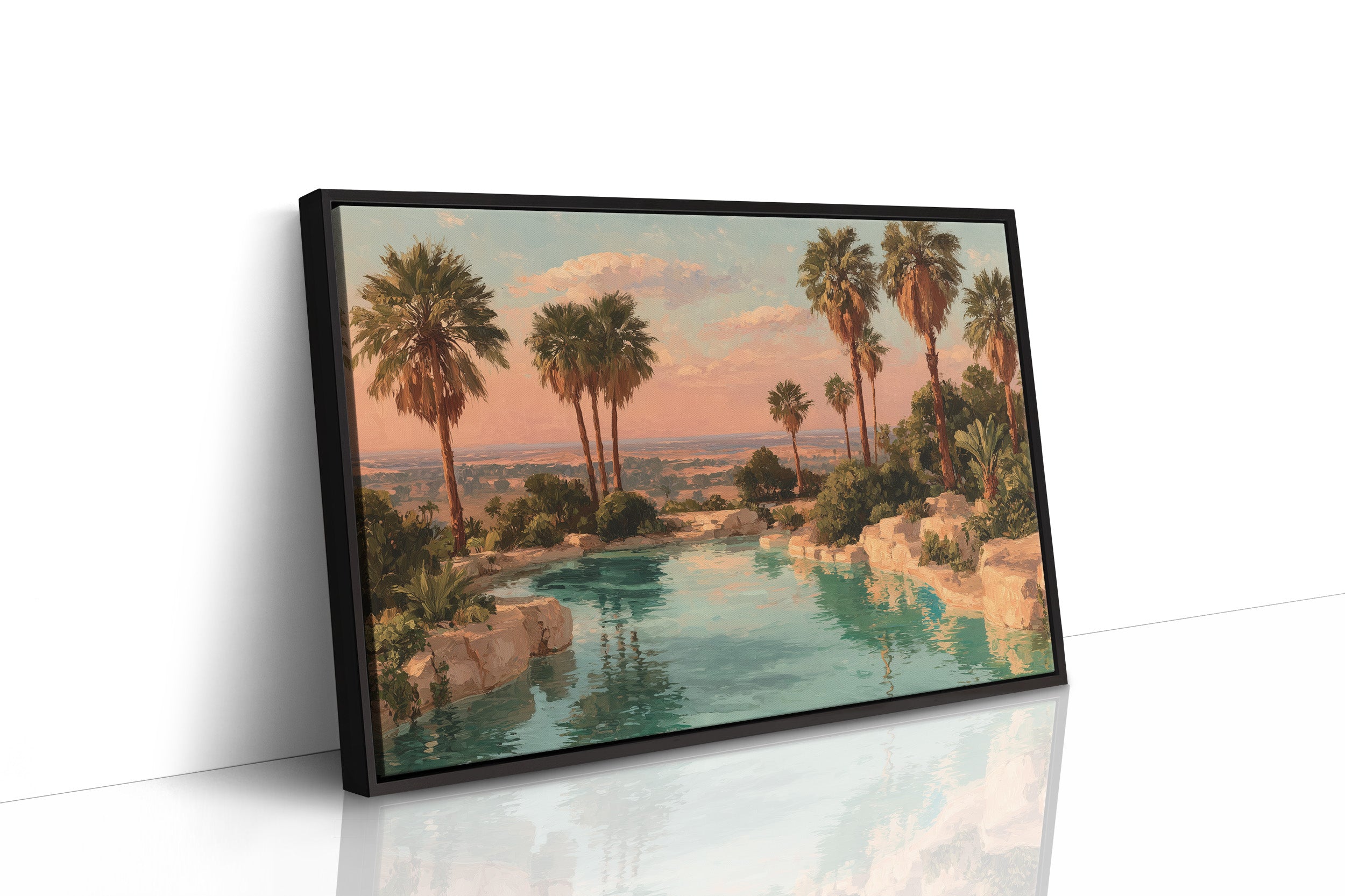 Desert Oasis at Sunset
