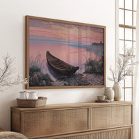 Lakeside Boat Awaits Dawn's Promise