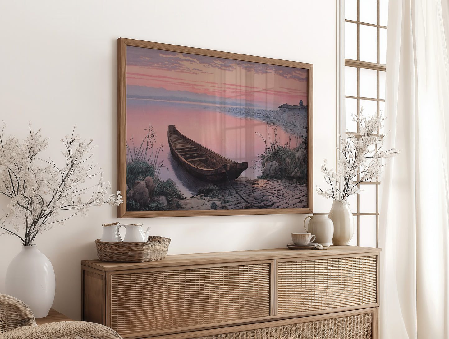 Lakeside Boat Awaits Dawn's Promise