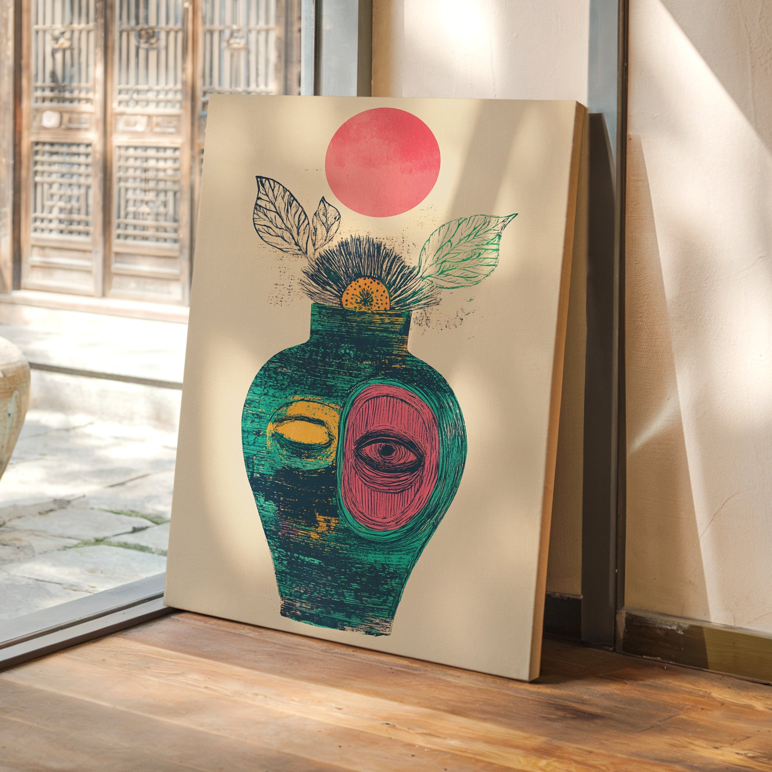 Moonlit Vase Holds Ancient Stories