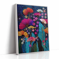 Midnight Garden Blooms Electric Dreams