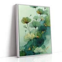 Jade Petals Dance In Watercolor