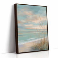 Coastal Grasses Meet Pastel Skies