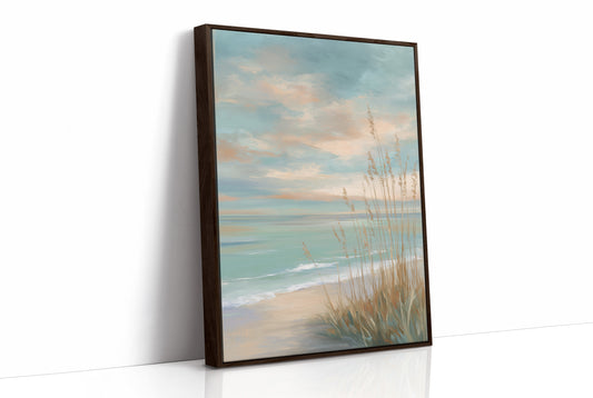 Coastal Grasses Meet Pastel Skies