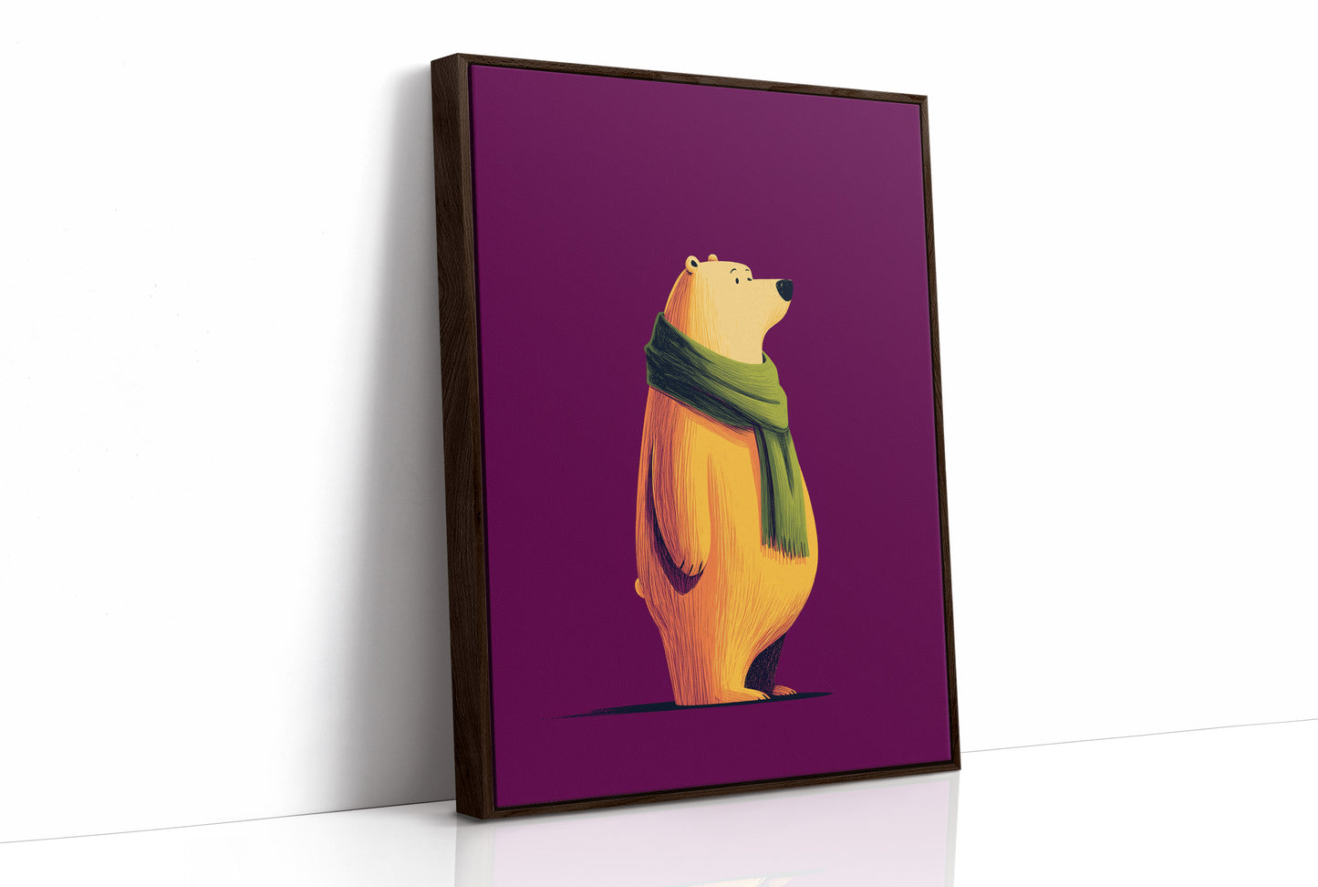Golden Bear in Green Scarf