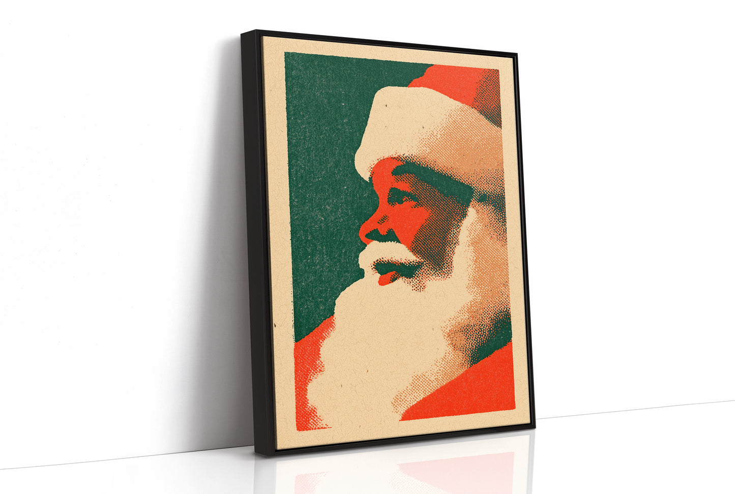 Santa in Profile, Halftone