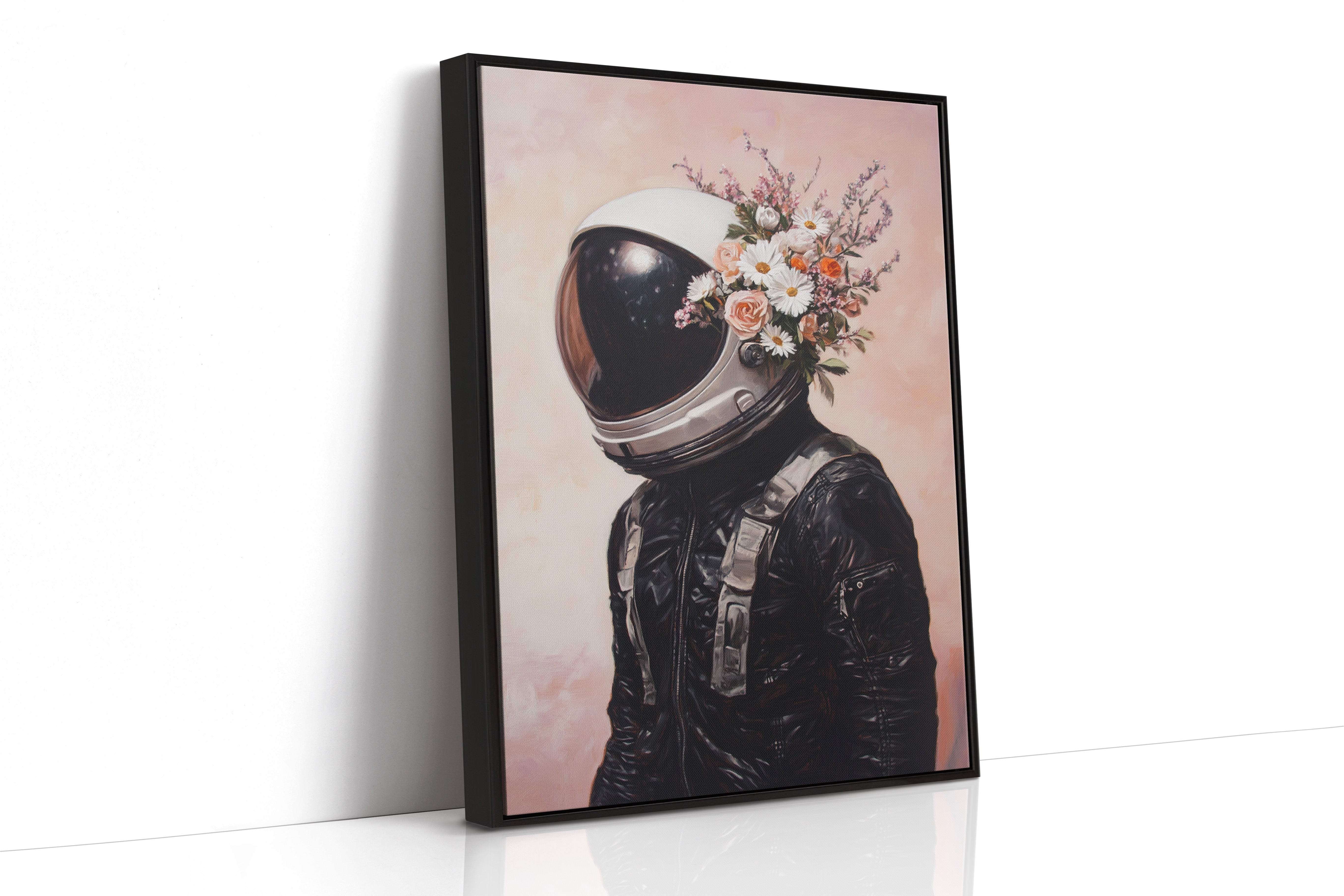 Astronaut with Blossoms on Blush